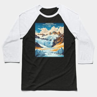 Perito Moreno Glacier Argentina Vintage Tourism Poster Baseball T-Shirt